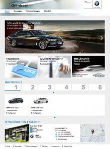 Die Kundenkarte auf der Website von BMW Autohaus Overdreef