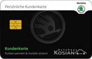 Kundenkarte/Bonuskarte im Skoda Autohaus Kosian
