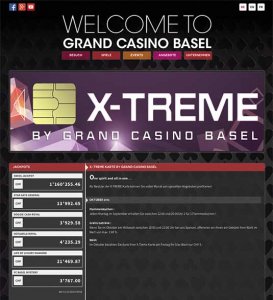 Die Webseite der X-Treme Card