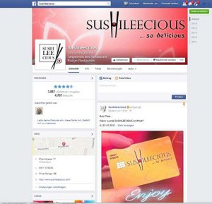 Die Kundenkarte/Bonuskarte im Facebook-Auftritt vom Restaurant SushiLeeCious