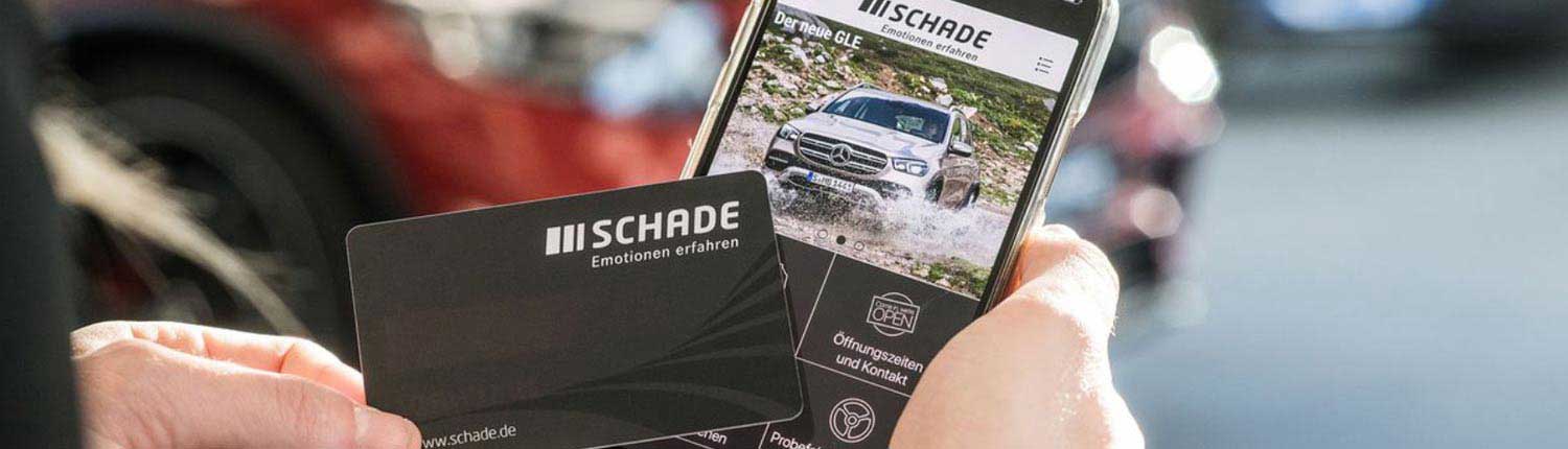 Die Kundenkarte im Mercedes-Autohaus Schade